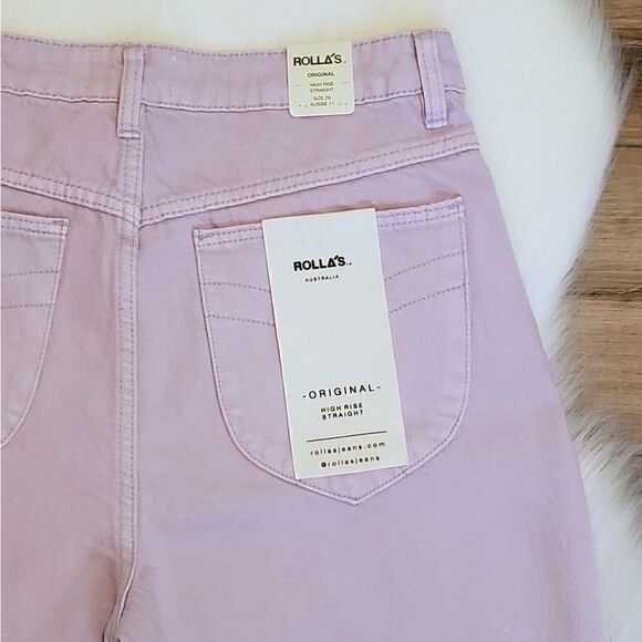 Rolla's Original Straight Leg Jeans in Lavender Tie Dye Size 29 NWT - Picture 5 of 8